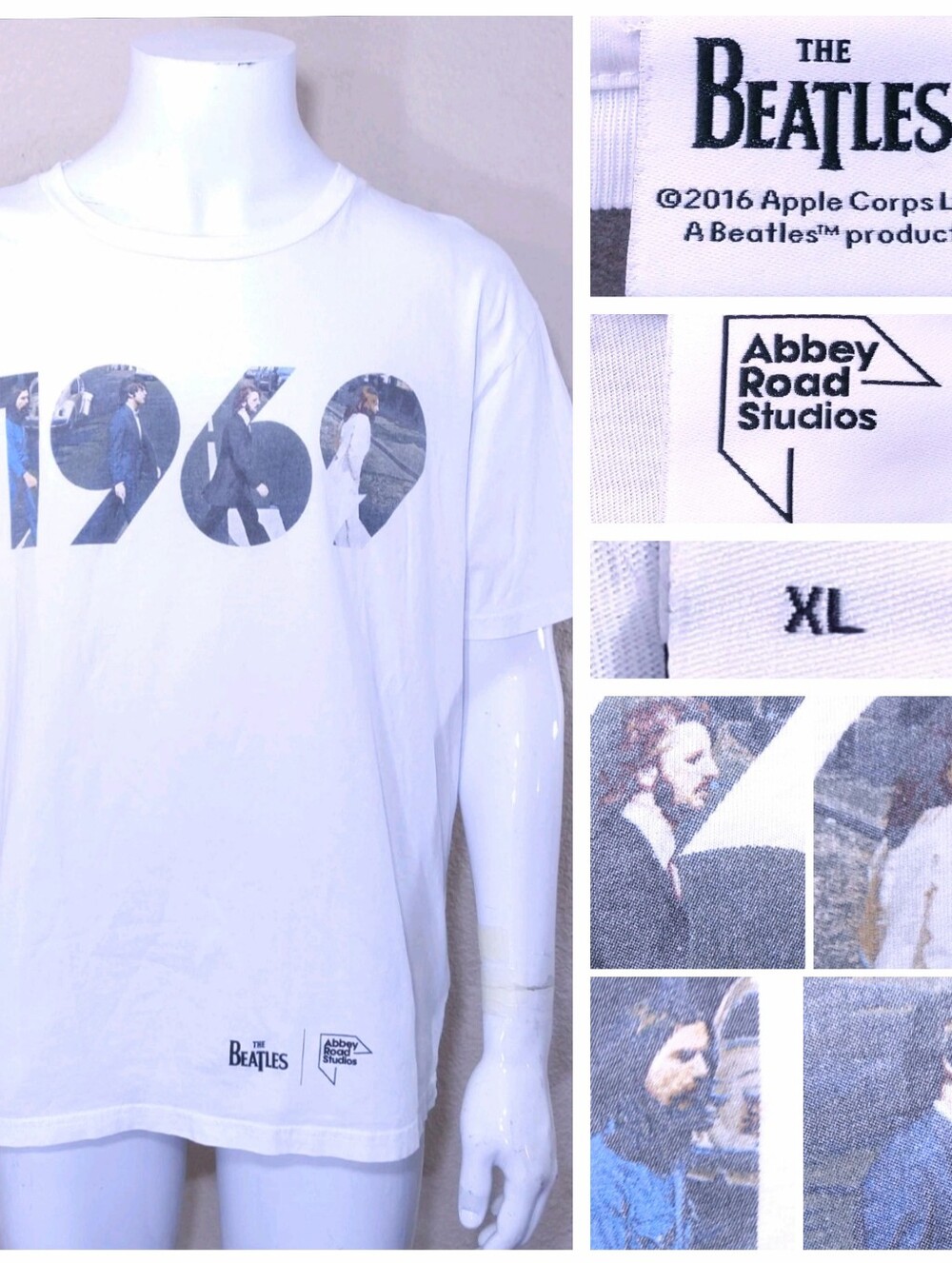 THE BEATLES Abbey Road Studios T Shirt XL 2016 Album Cover Art APPLE CORPS Retro